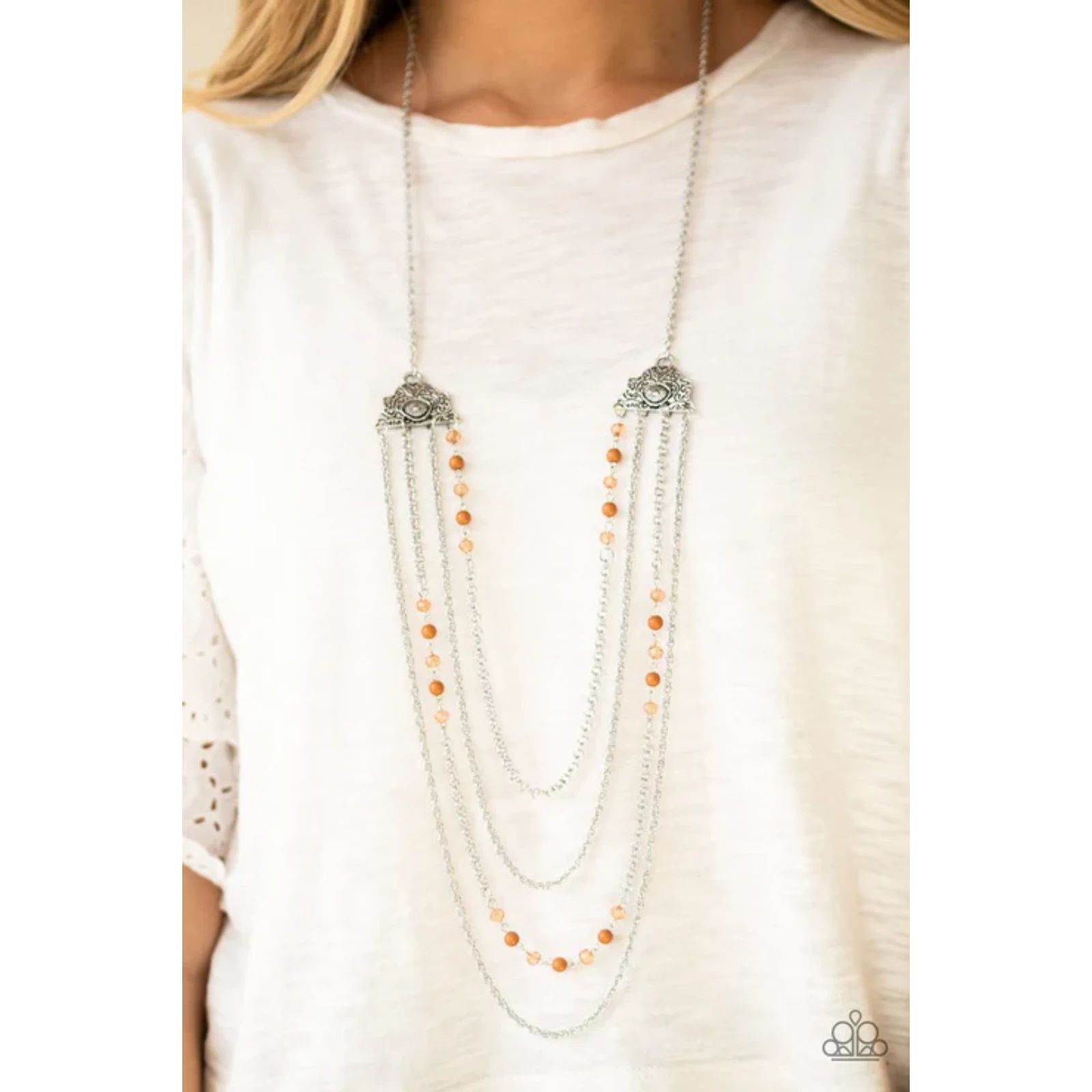 Pharaoh Finesse Brown Necklace 497 6$
